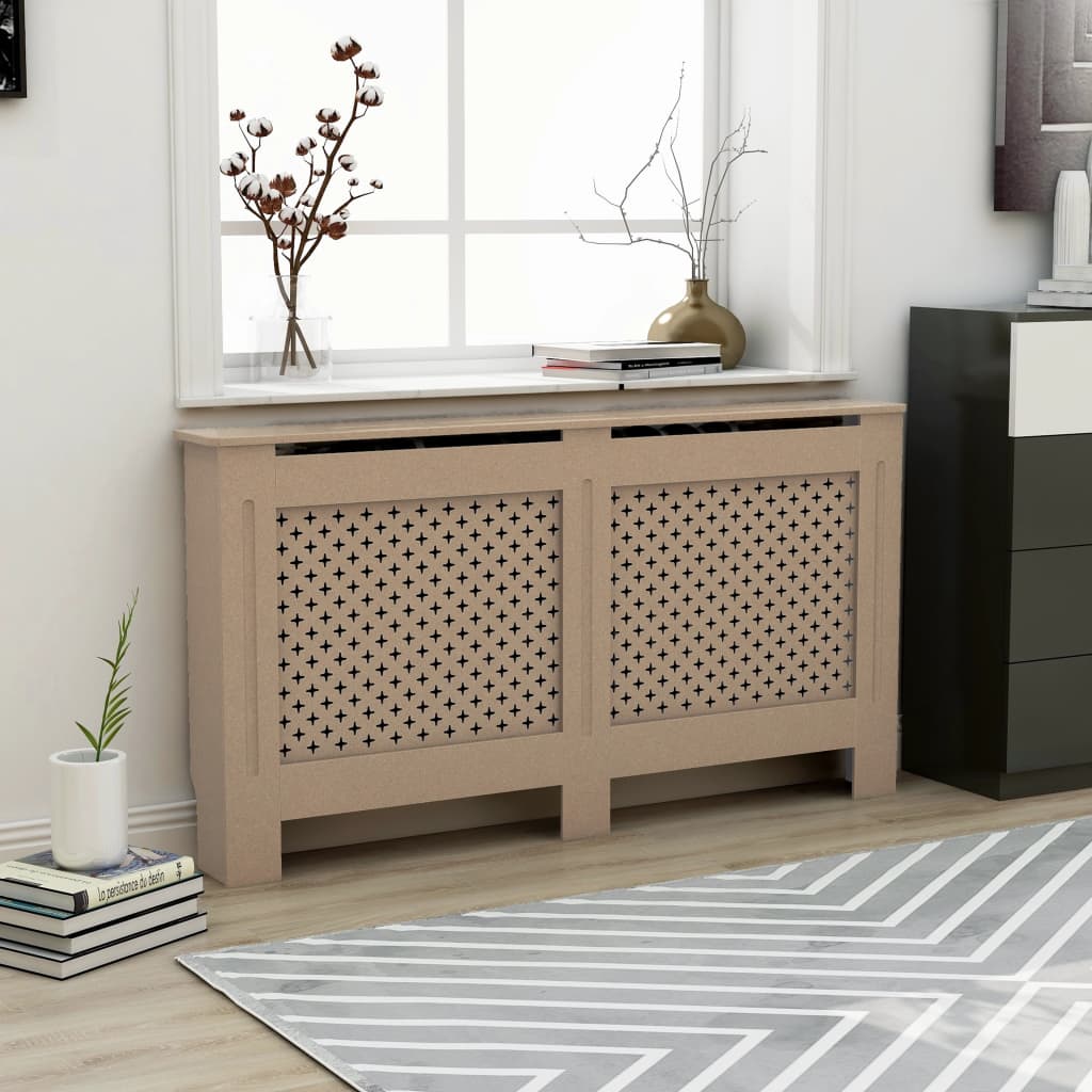 vidaXL Kryt na radiátor 152x19x81 cm, MDF