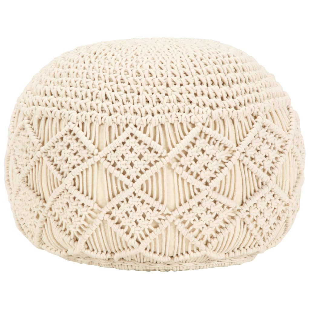 vidaXL Ručne vyrobená taburetka macrame 45x30 cm, bavlna