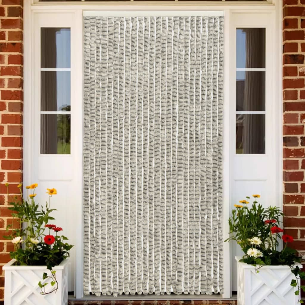 vidaXL Záves proti hmyzu, svetlo a tmavosivý 100x220 cm, ženilka