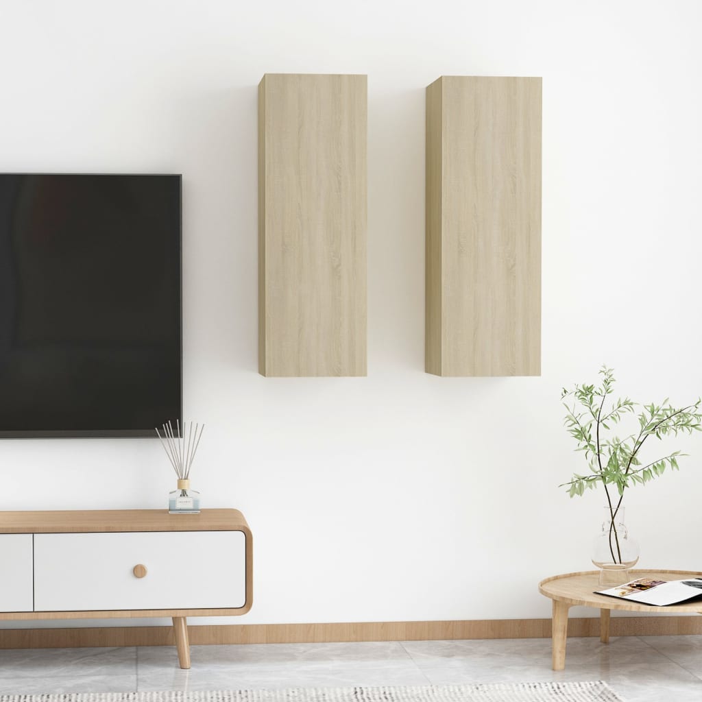 vidaXL TV skrinky 2 ks, dub sonoma 30,5x30x90 cm, kompozitné drevo
