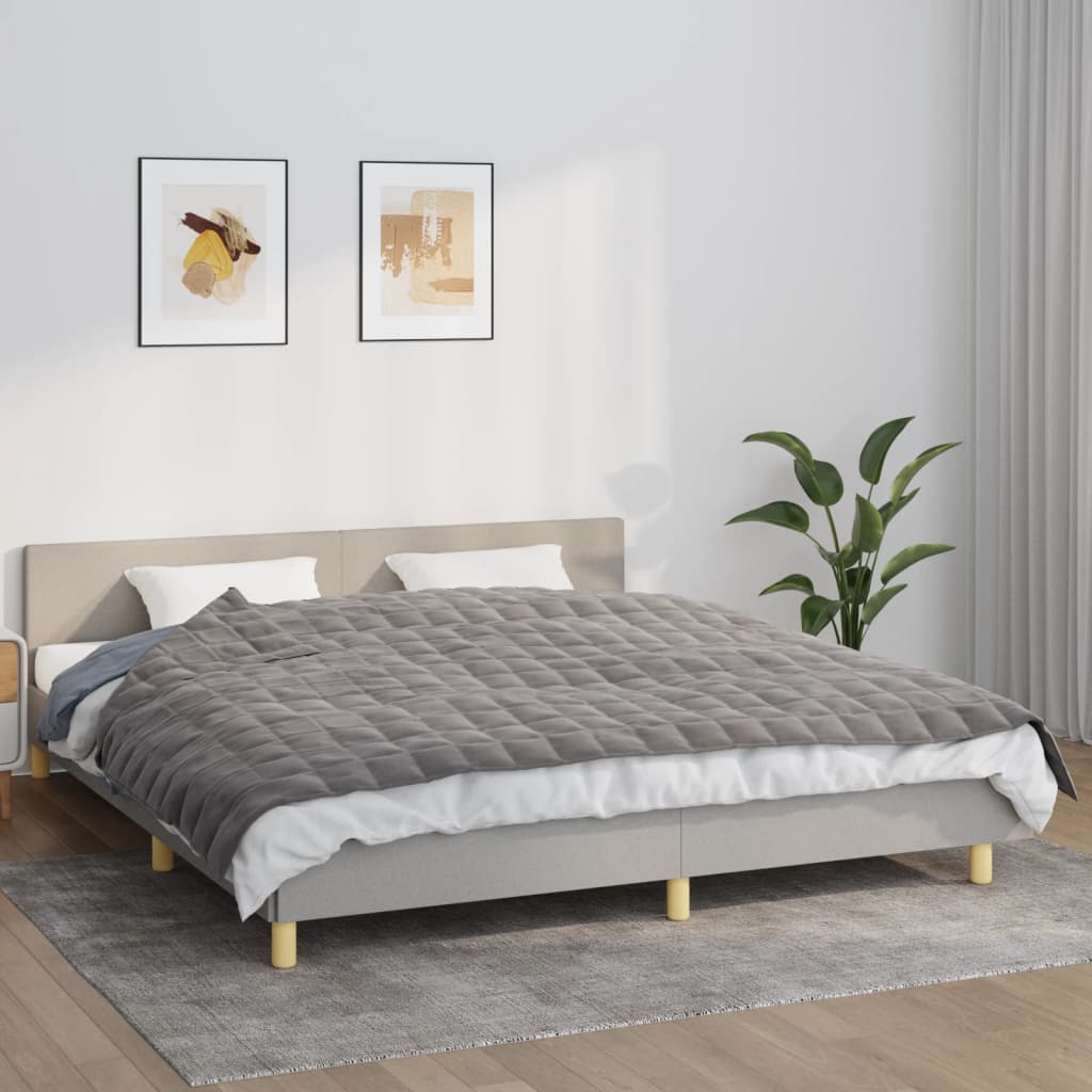 vidaXL Záťažová prikrývka šedá 155x220 cm 11 kg látka