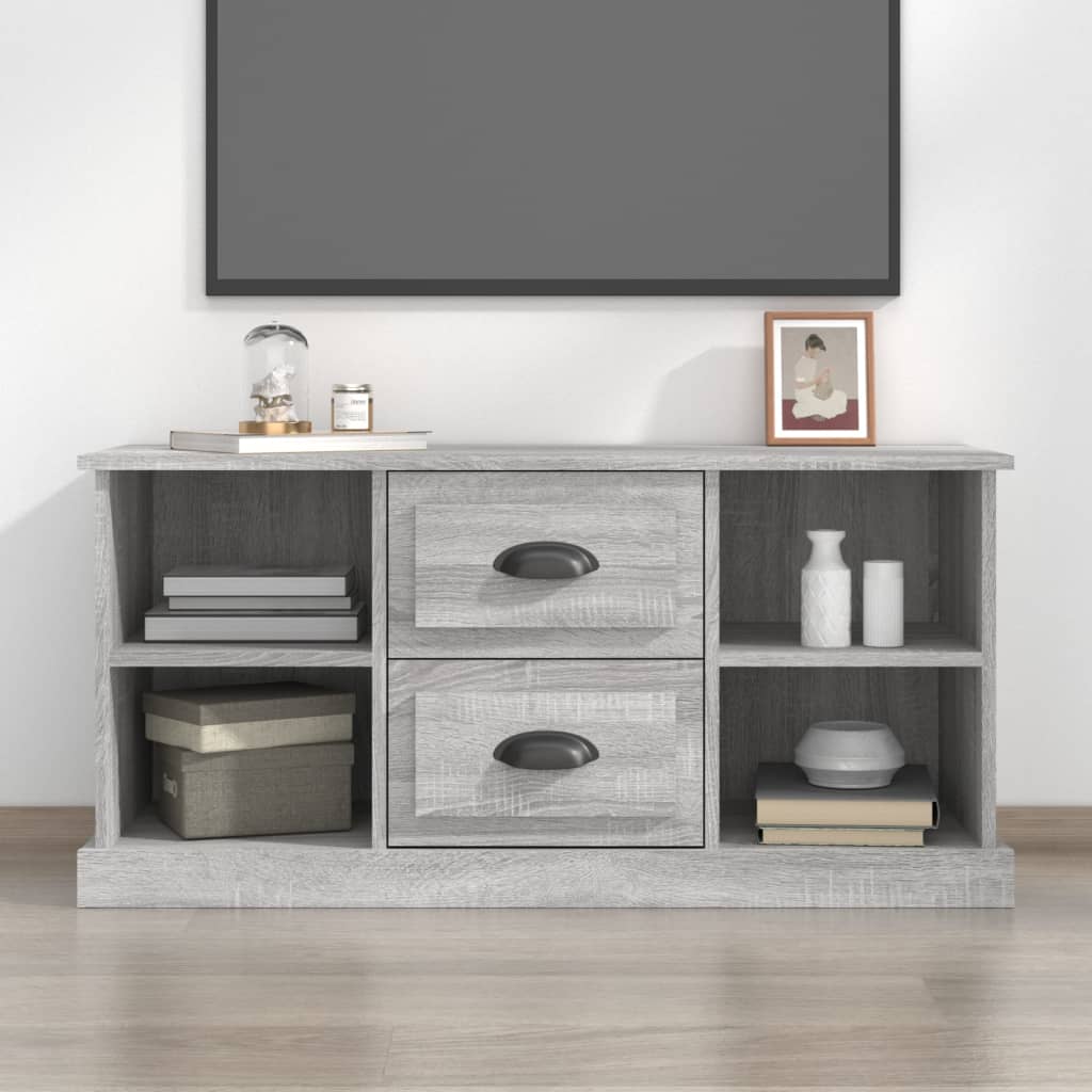 vidaXL TV skrinka sivý dub sonoma 99,5x35,5x48 cm kompozitné drevo