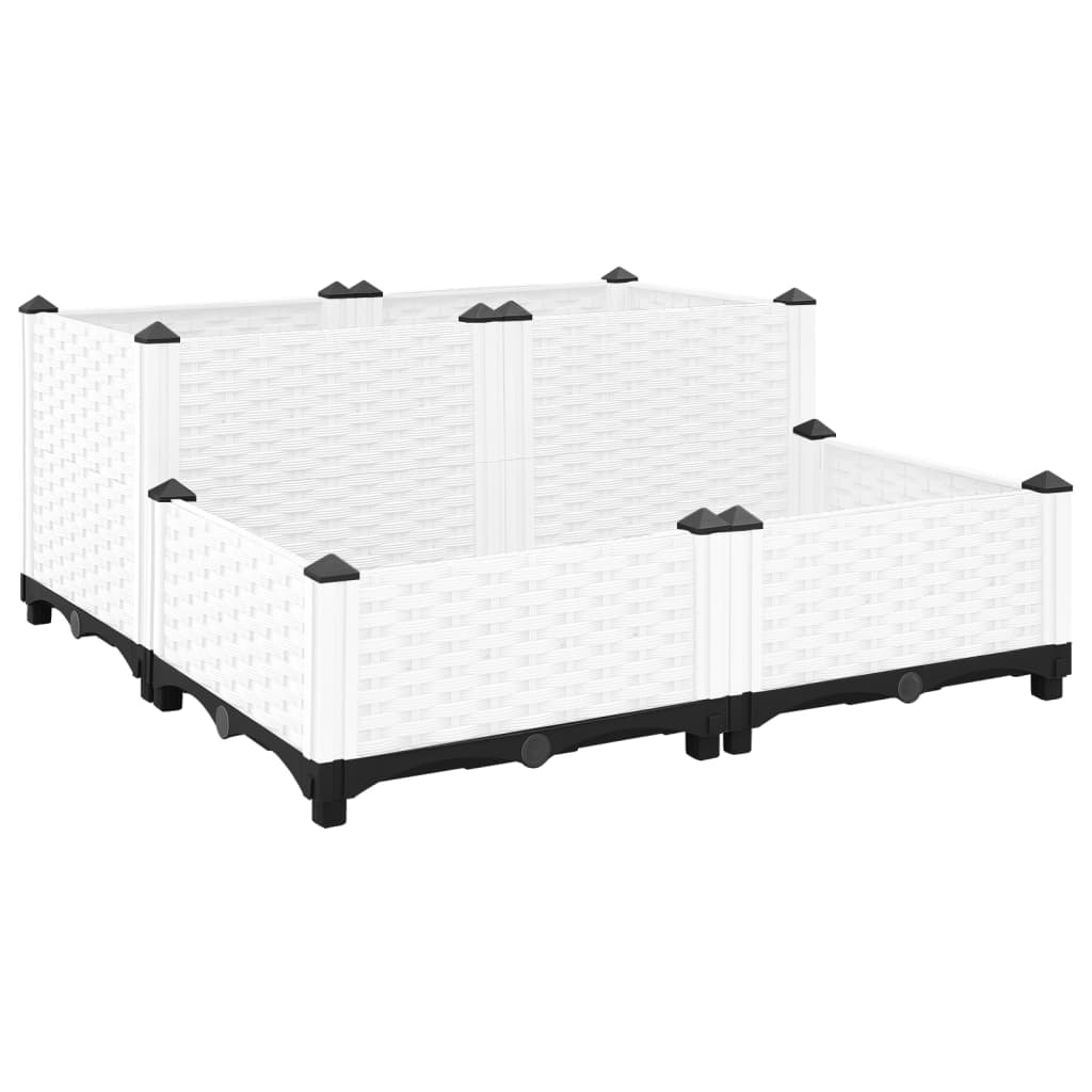 vidaXL Vyvýšený záhon 80x80x38 cm polypropylén