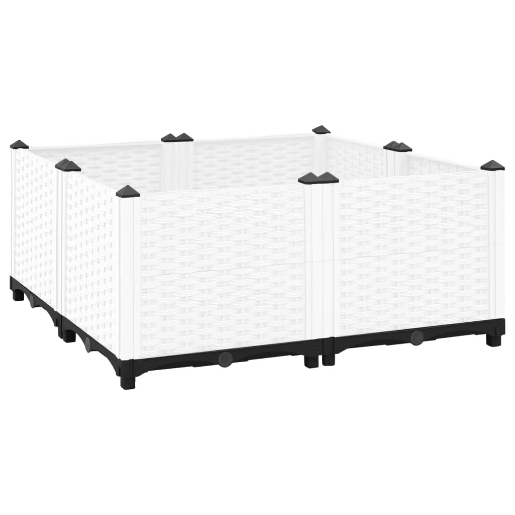 vidaXL Vyvýšený záhon 80x80x38 cm polypropylén