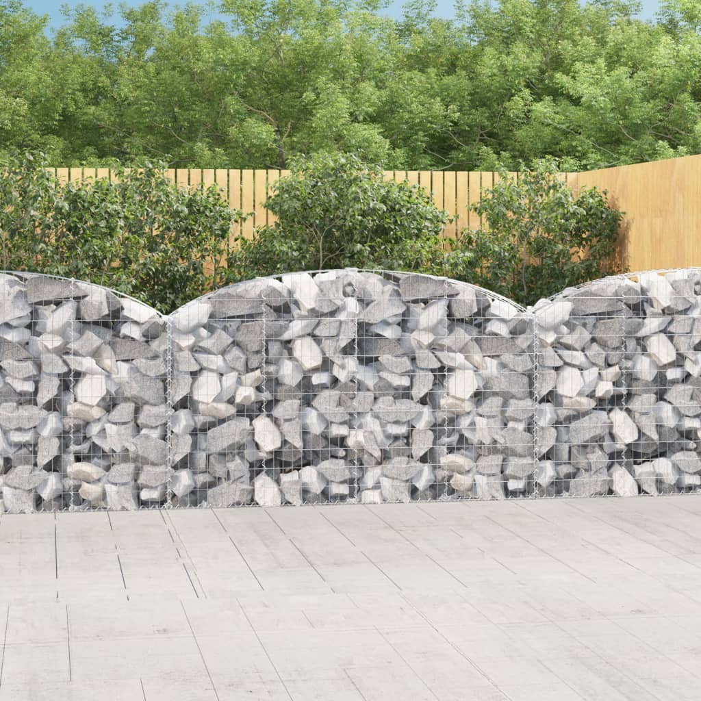 vidaXL Oblúkový gabionový kôš 200x30x100/120 cm pozinkované železo