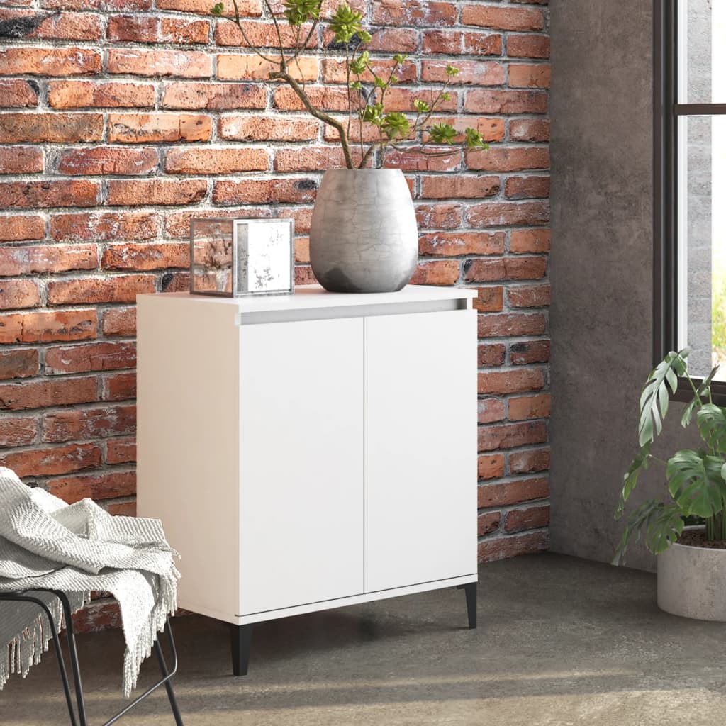 vidaXL Komoda, biela 60x35x70 cm, kompozitné drevo