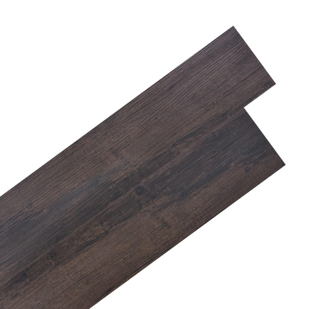 vidaXL Samolepiace podlahové dosky z PVC 5,02 m², 2 mm, tmavohnedé