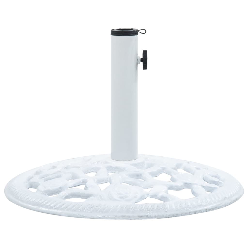 vidaXL Stojan na slnečník, biely 12 kg, 48 cm, liatina