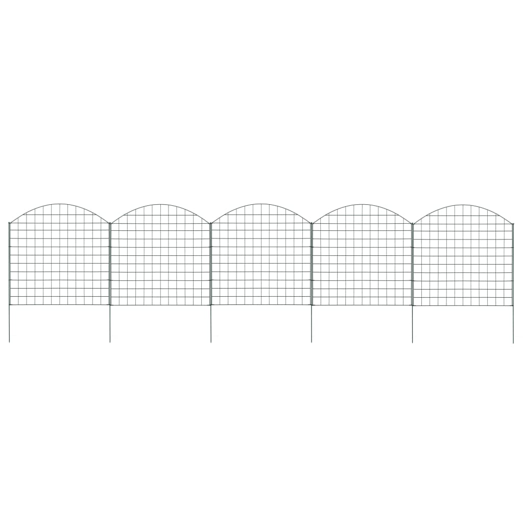 vidaXL Oblúkový záhradný plot 77,5x78,5 cm, zelený
