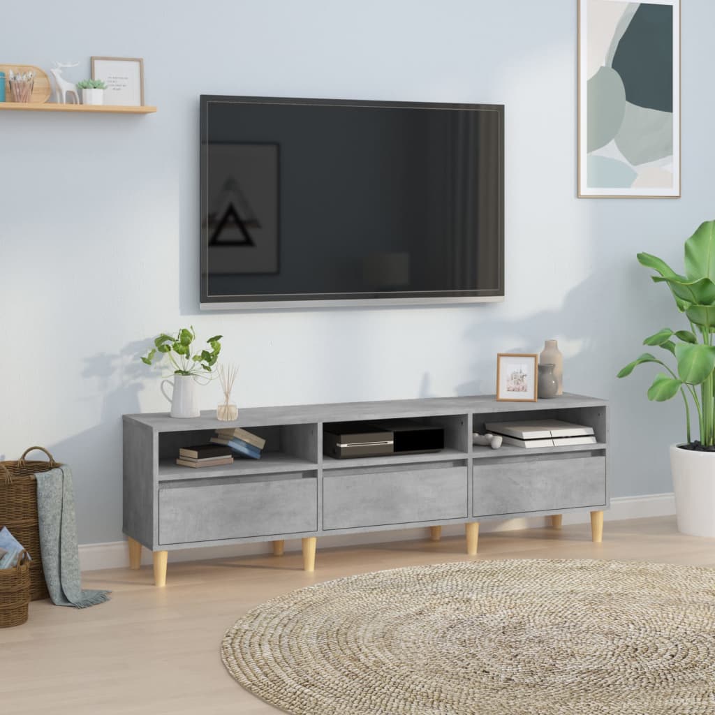 vidaXL TV skrinka betónová sivá 150x30x44,5 cm kompozitné drevo