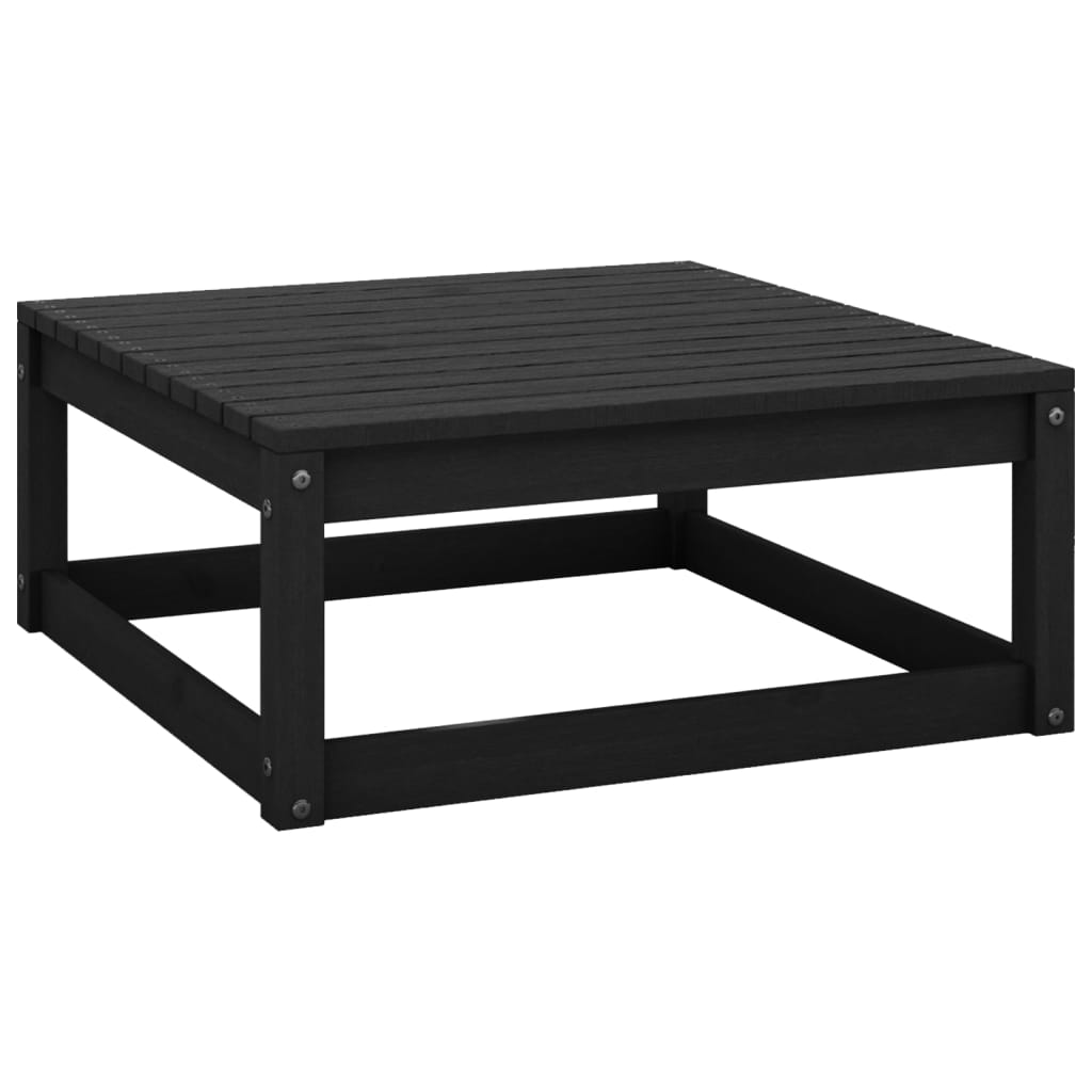 vidaXL Záhradná taburetka 70x70x30 cm čierna borovicový masív