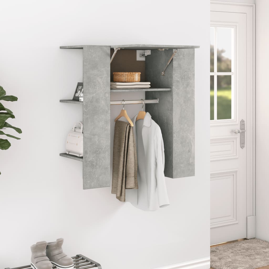 vidaXL Skrinka do chodby betónovo sivá 97,5x37x99 cm spracované drevo