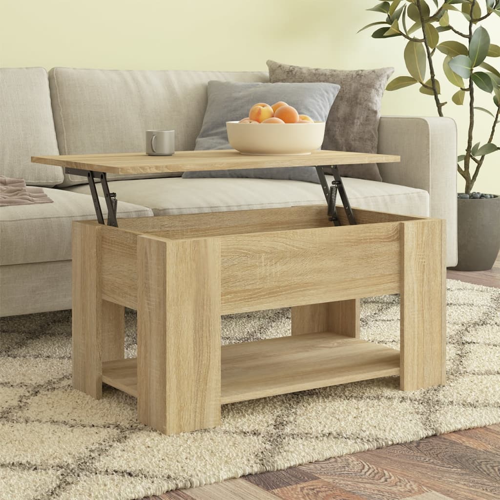 vidaXL Konferenčný stolík dub sonoma 79x49x41 cm spracované drevo