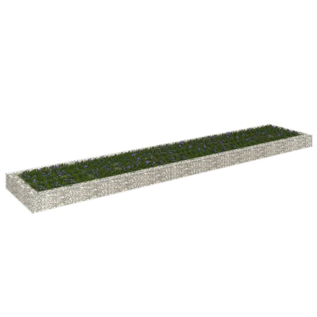 vidaXL Gabiónový vyvýšený záhon pozinkovaná oceľ 500x100x20 cm