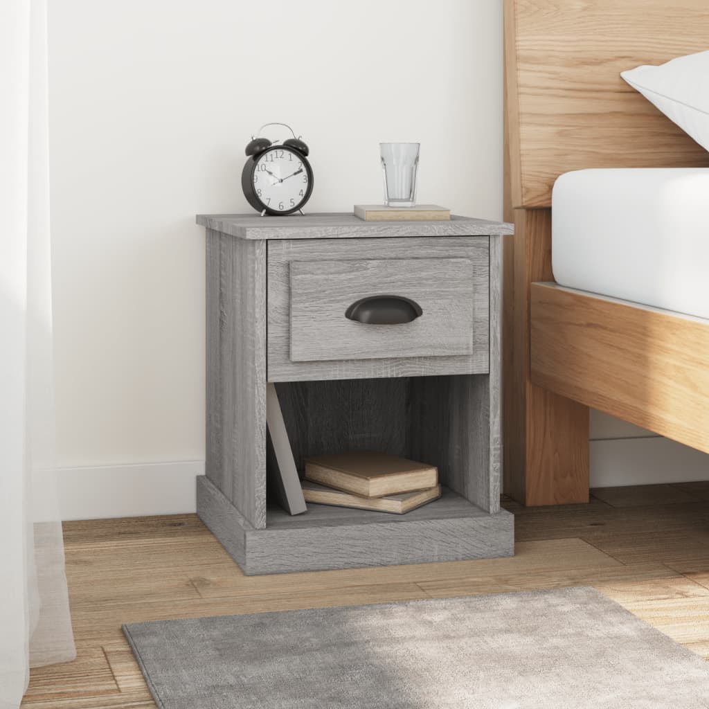 vidaXL Nočné stolíky 2 ks sivá sonoma 39x39x47,5 cm kompozitné drevo