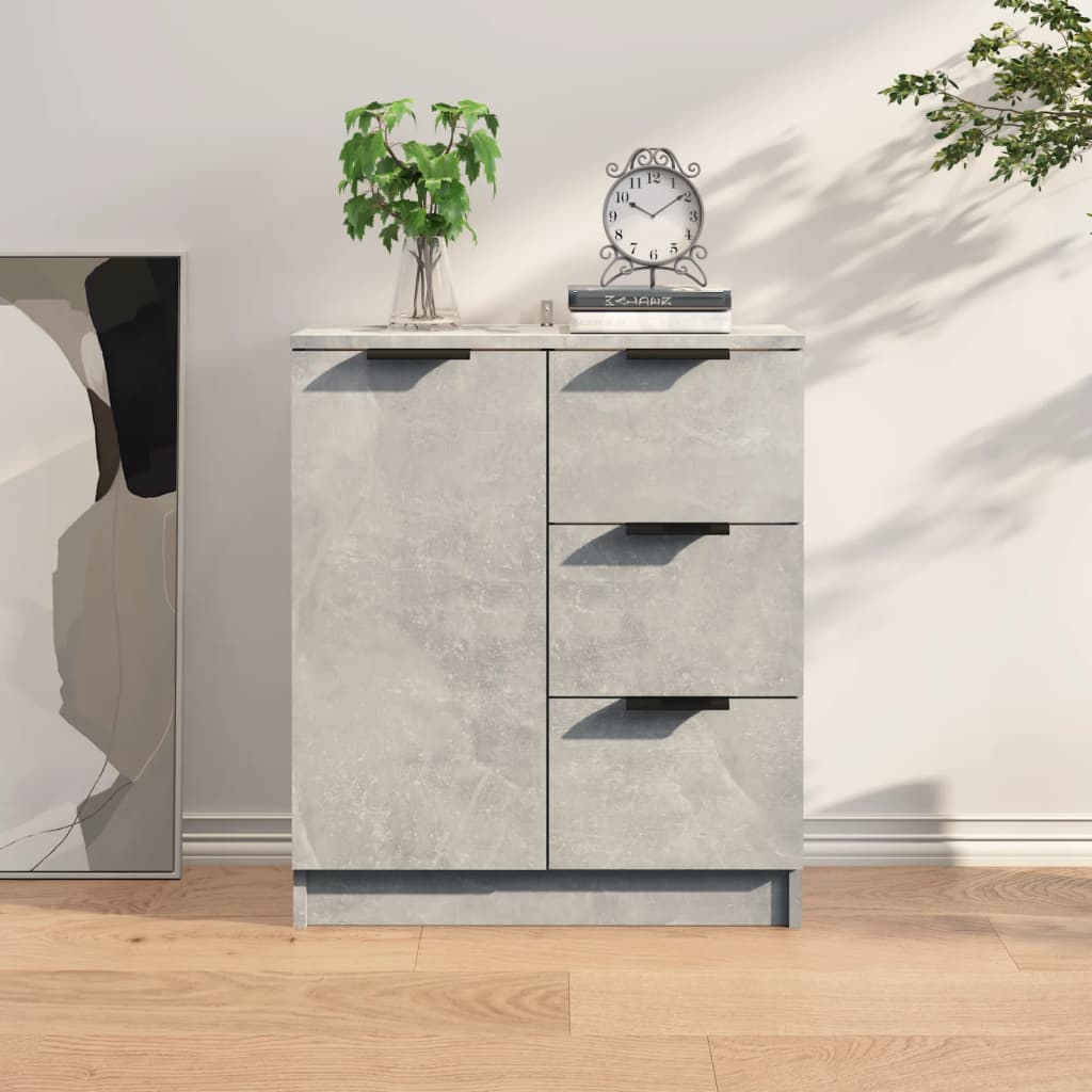vidaXL Komoda betónová sivá 60x30x70 cm spracované drevo