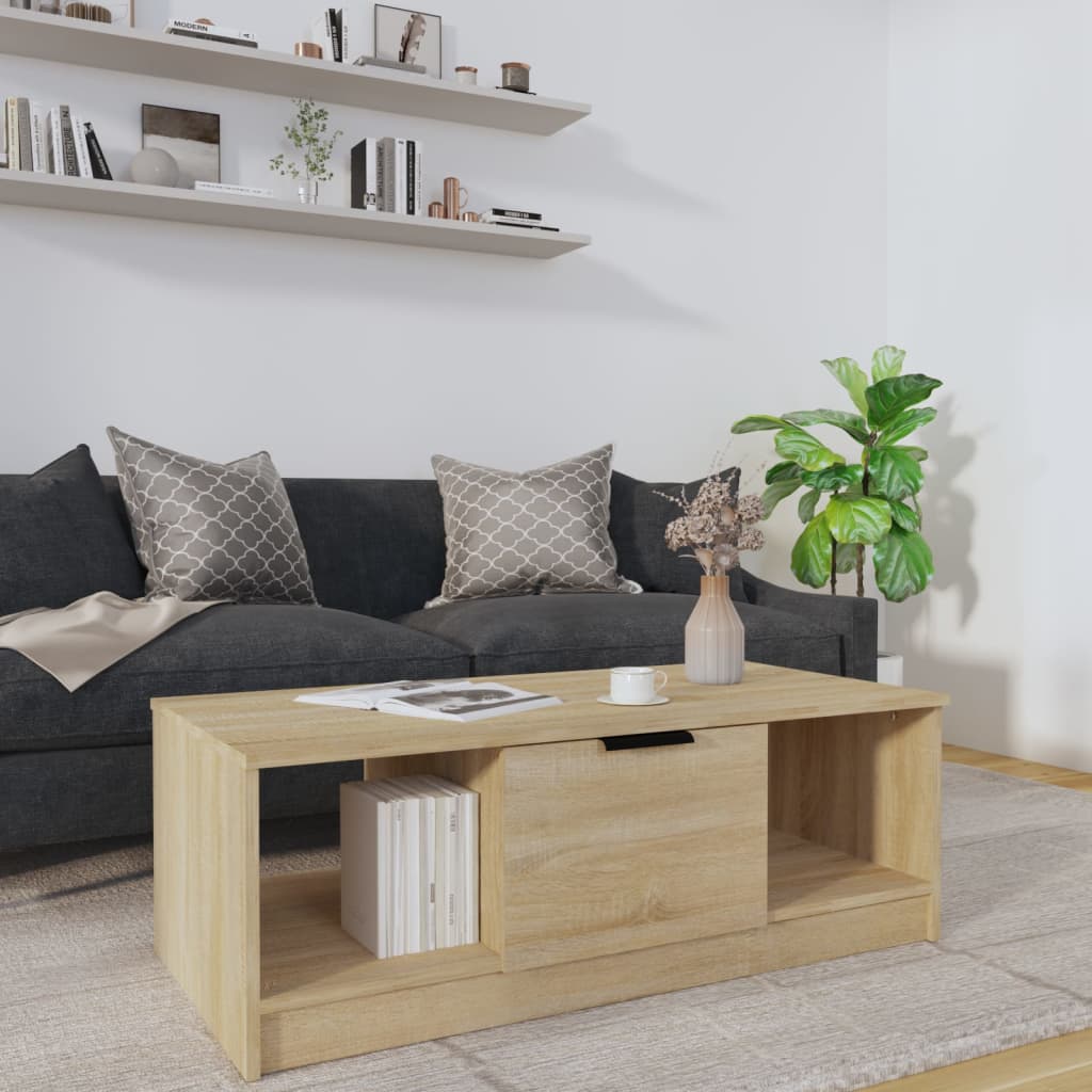 vidaXL Konferenčný stolík dub sonoma 102x50x36 cm kompozitné drevo