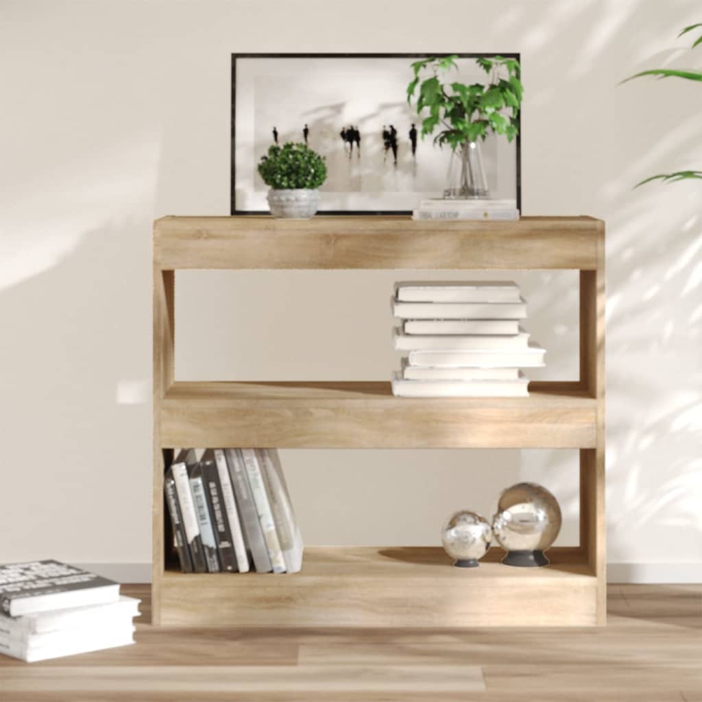 vidaXL Knižnica/deliaca stena dub sonoma 80x30x72 cm