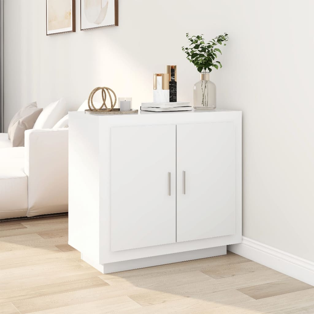 vidaXL Komoda biela 80x40x75 cm spracované drevo