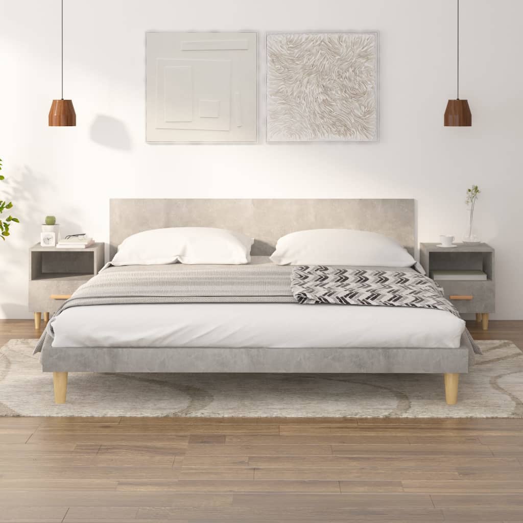 vidaXL Nočné stolíky 2 ks betónové sivé 40x35x47 cm