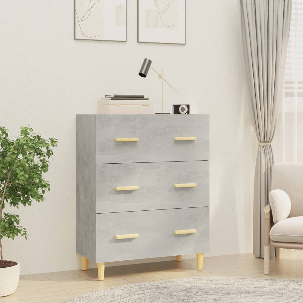 vidaXL Komoda betónovo sivá 70x34x90 cm spracované drevo