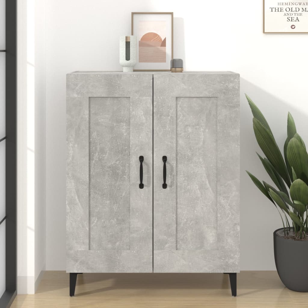 vidaXL Komoda betónovo sivá 69,5x34x90 cm spracované drevo