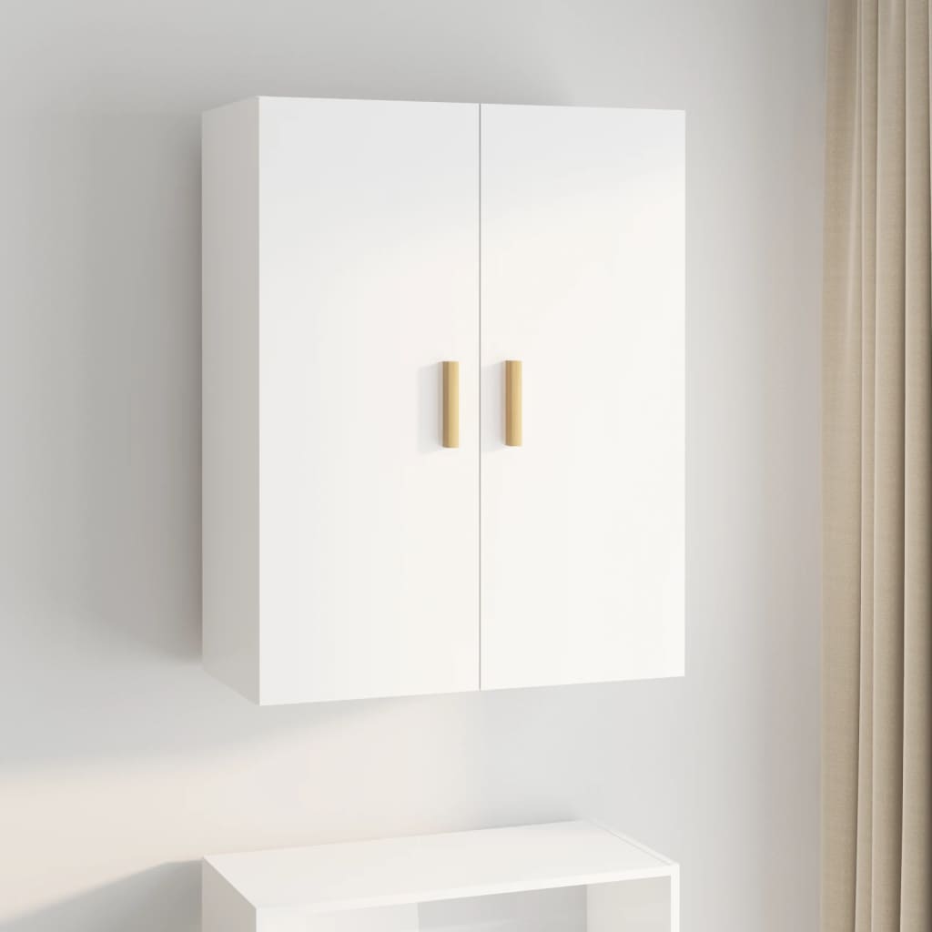 vidaXL Závesná nástenná skrinka biela 69,5x34x90 cm