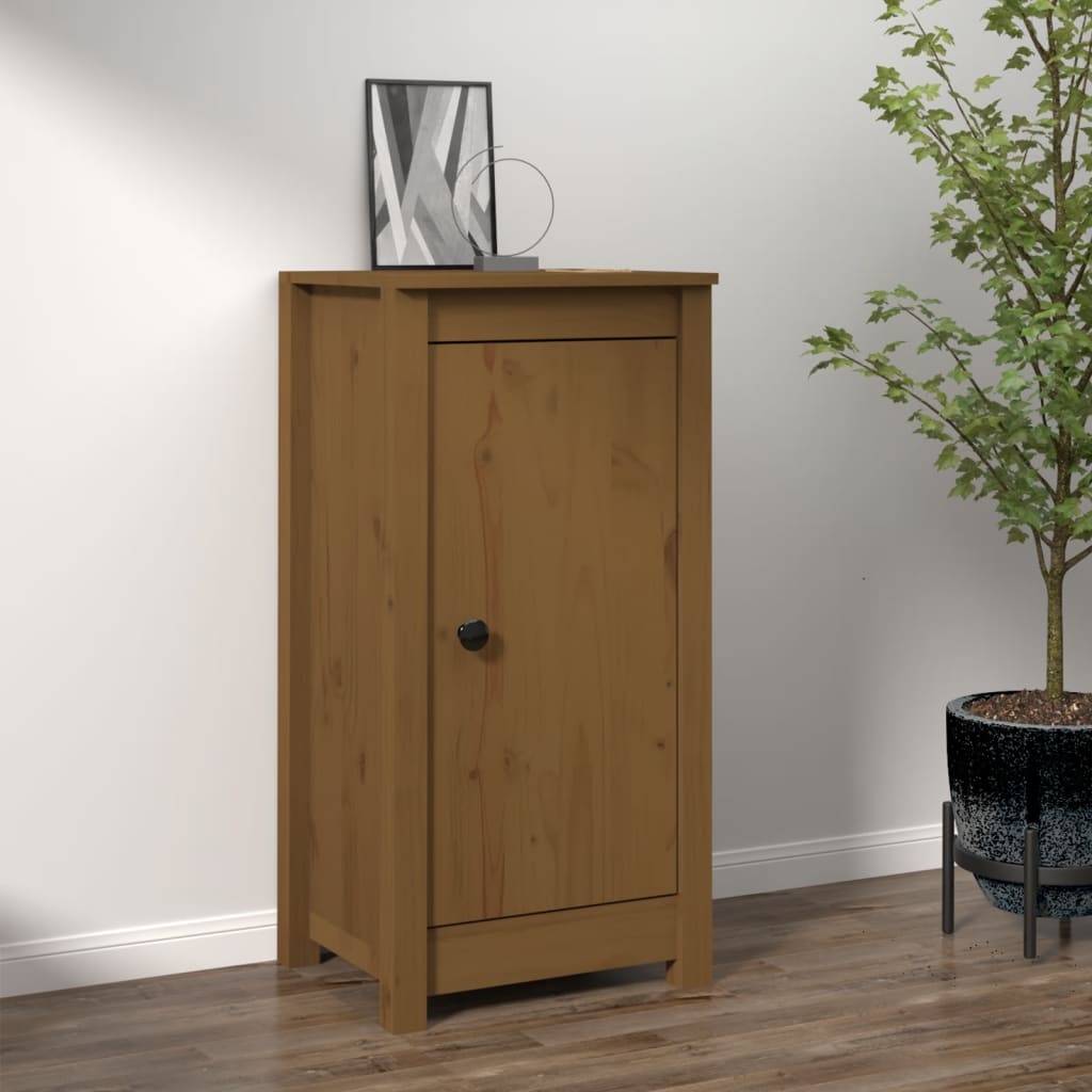 vidaXL Komoda medovo-hnedá 40x35x80 cm masívne borovicové drevo