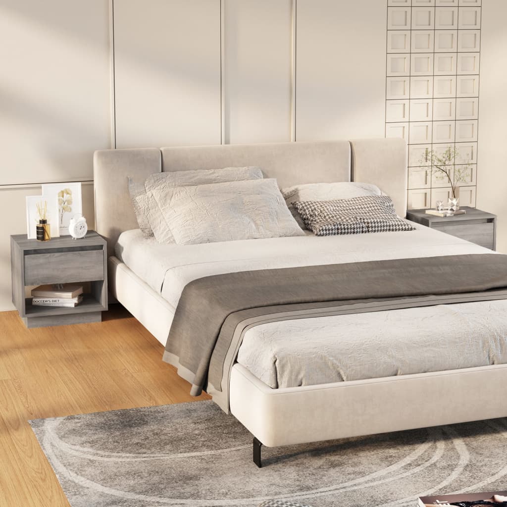 vidaXL Nočné stolíky 2 ks dub sonoma 45x34x44 cm drevotrieska