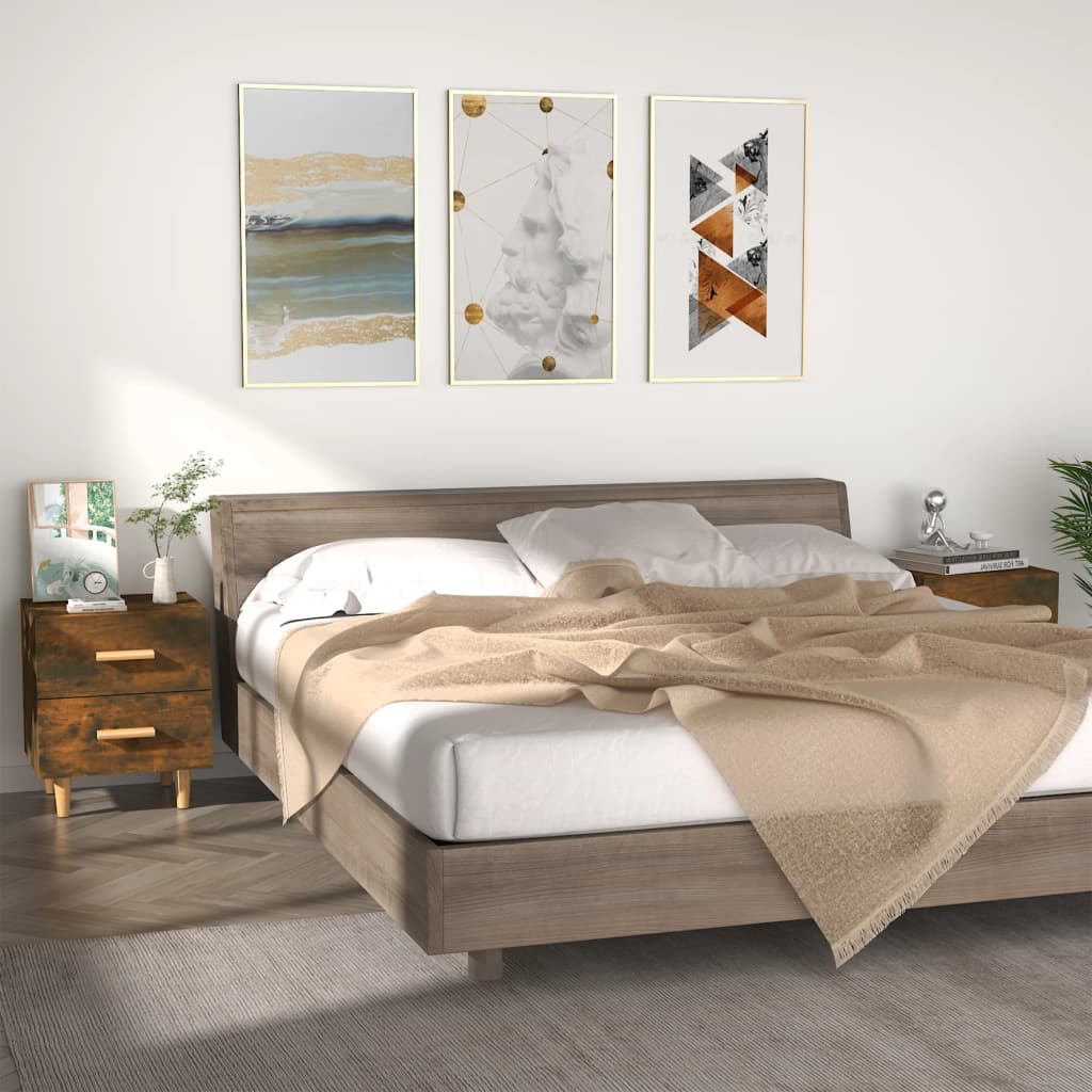 vidaXL Nočné stolíky 2 ks dymový dub 40x35x47,5 cm