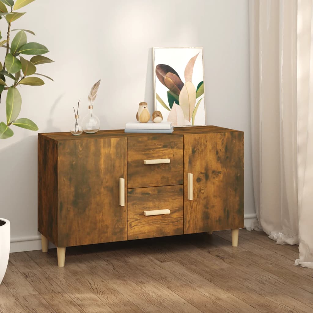 vidaXL Komoda, tmavý dub 100x36x60 cm, kompozitné drevo