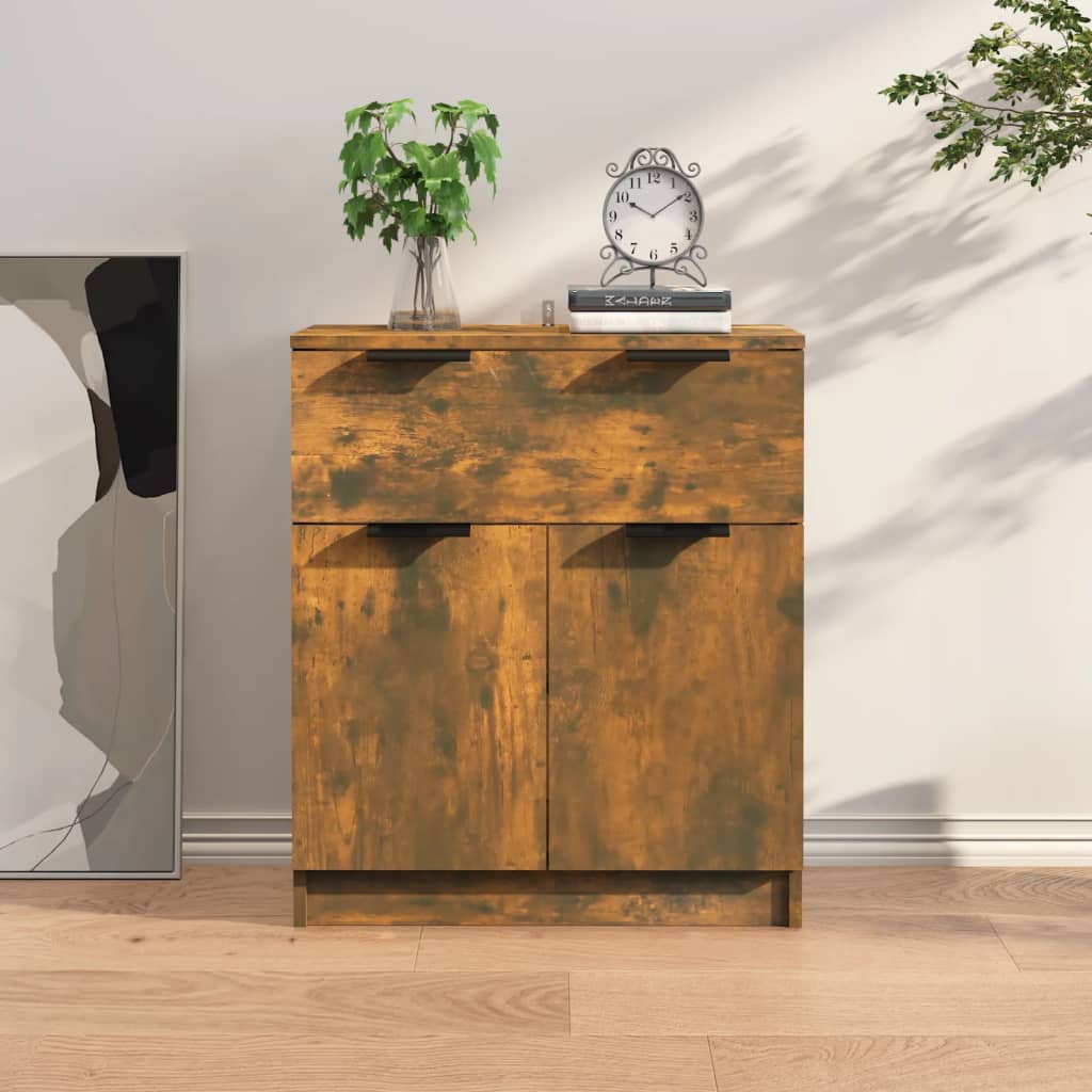 vidaXL Komoda dymový dub 60x30x70 cm spracované drevo