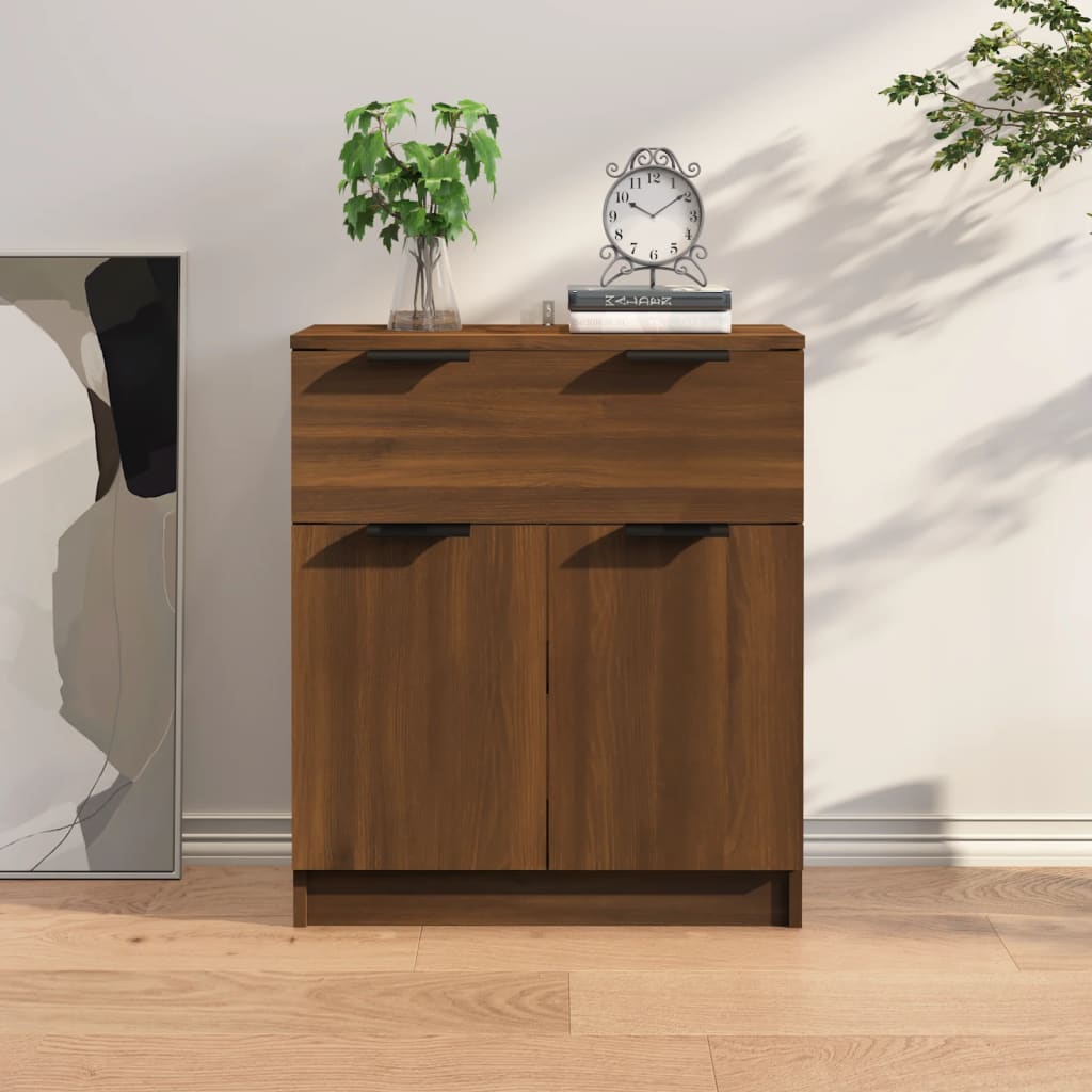 vidaXL Komoda hnedý dub 60x30x70 cm spracované drevo