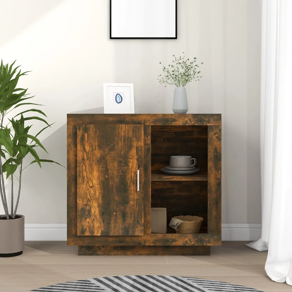 vidaXL Komoda dymový dub 80x40x75 cm