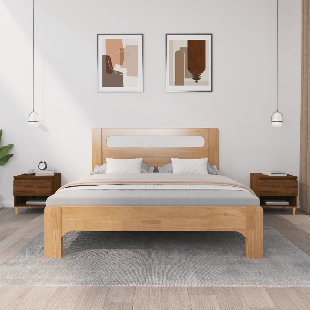 vidaXL Nočné stolíky 2 ks hnedý dub 50x46x50 spracované drevo