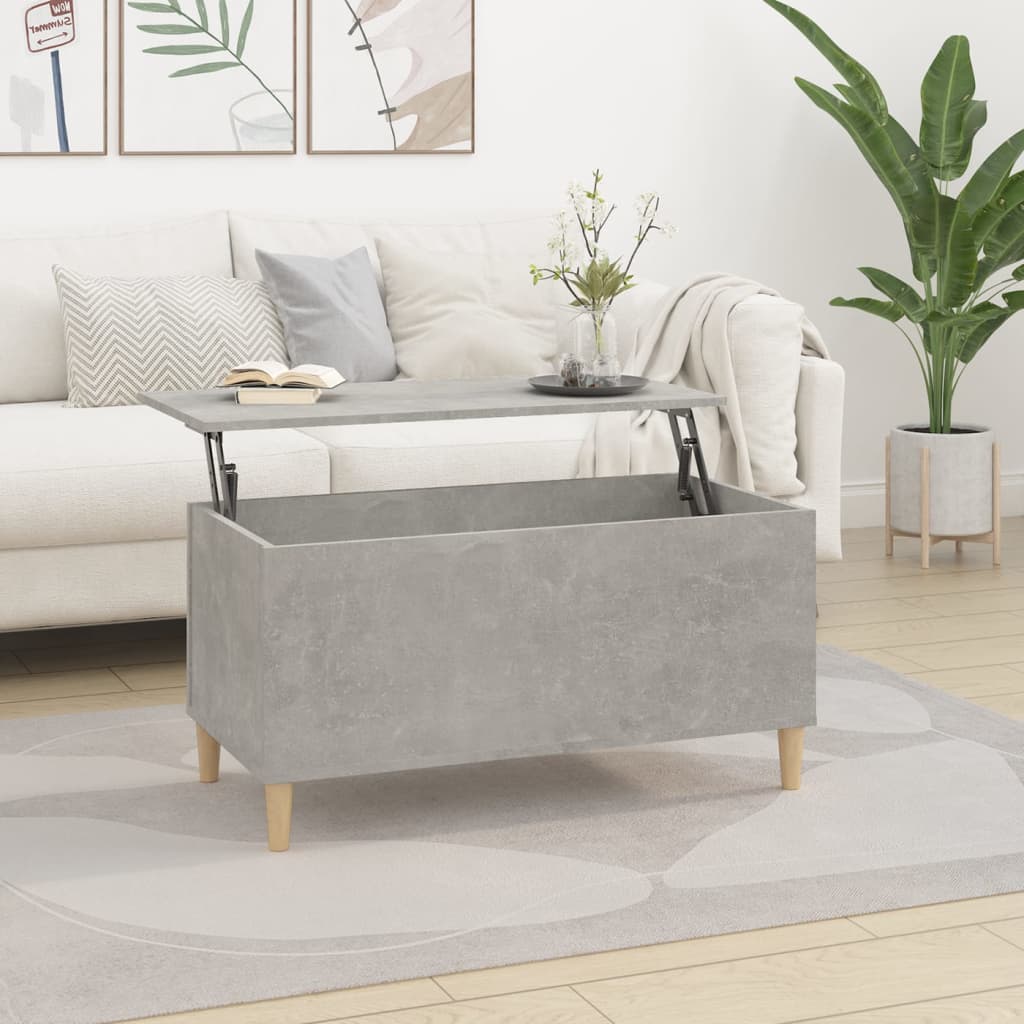 vidaXL Konferenčný stolík betónovosivý 90x44,5x45 cm spracované drevo