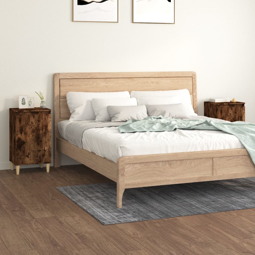 vidaXL Nočné stolíky 2 ks dymový dub 40x35x70 cm spracované drevo