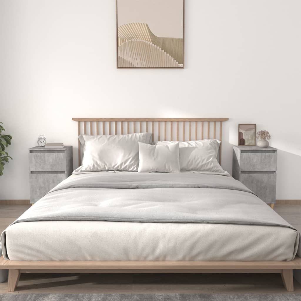 vidaXL Nočné stolíky 2 ks betónové sivé 40x35x70 cm