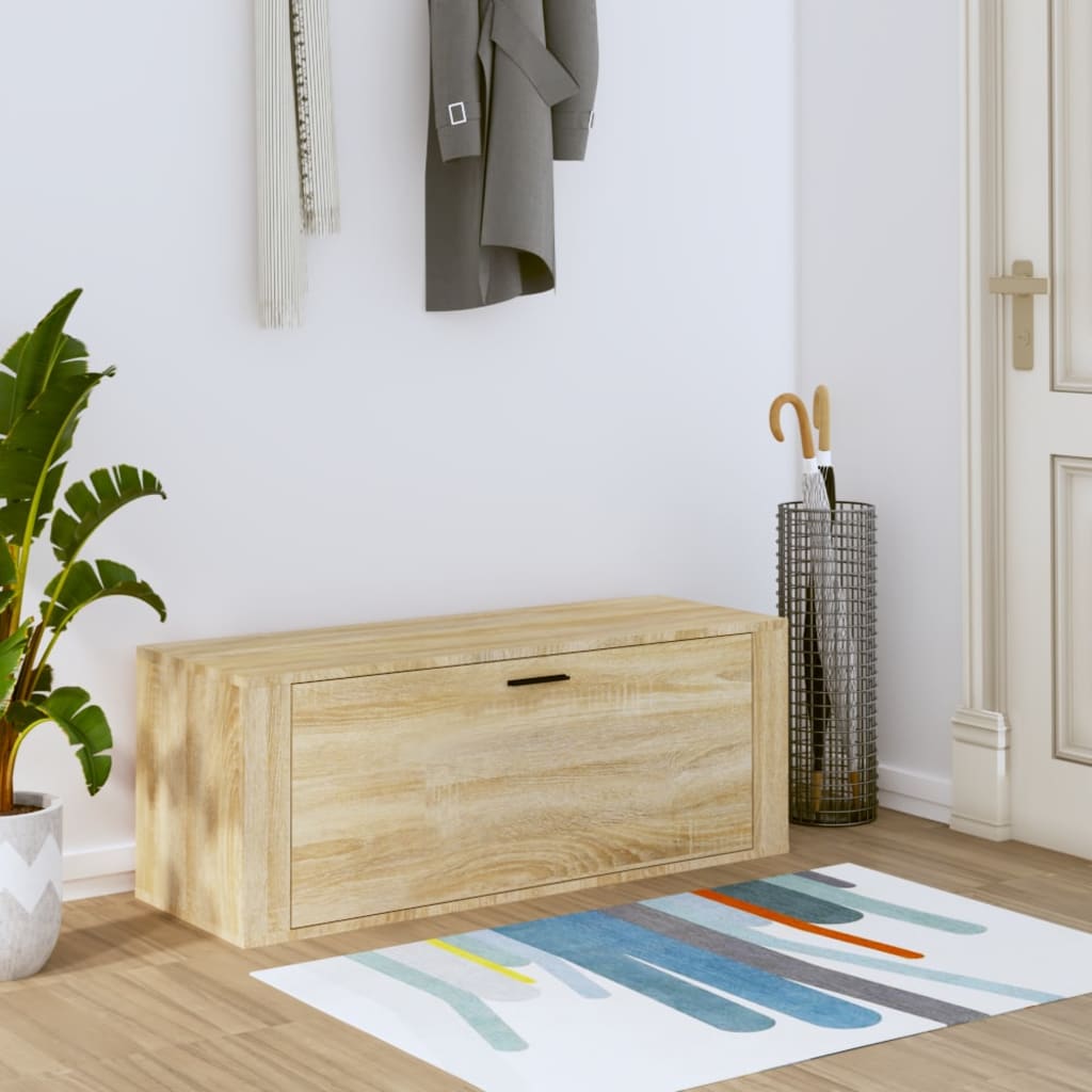 vidaXL Botník dub sonoma 100x35x38 cm spracované drevo