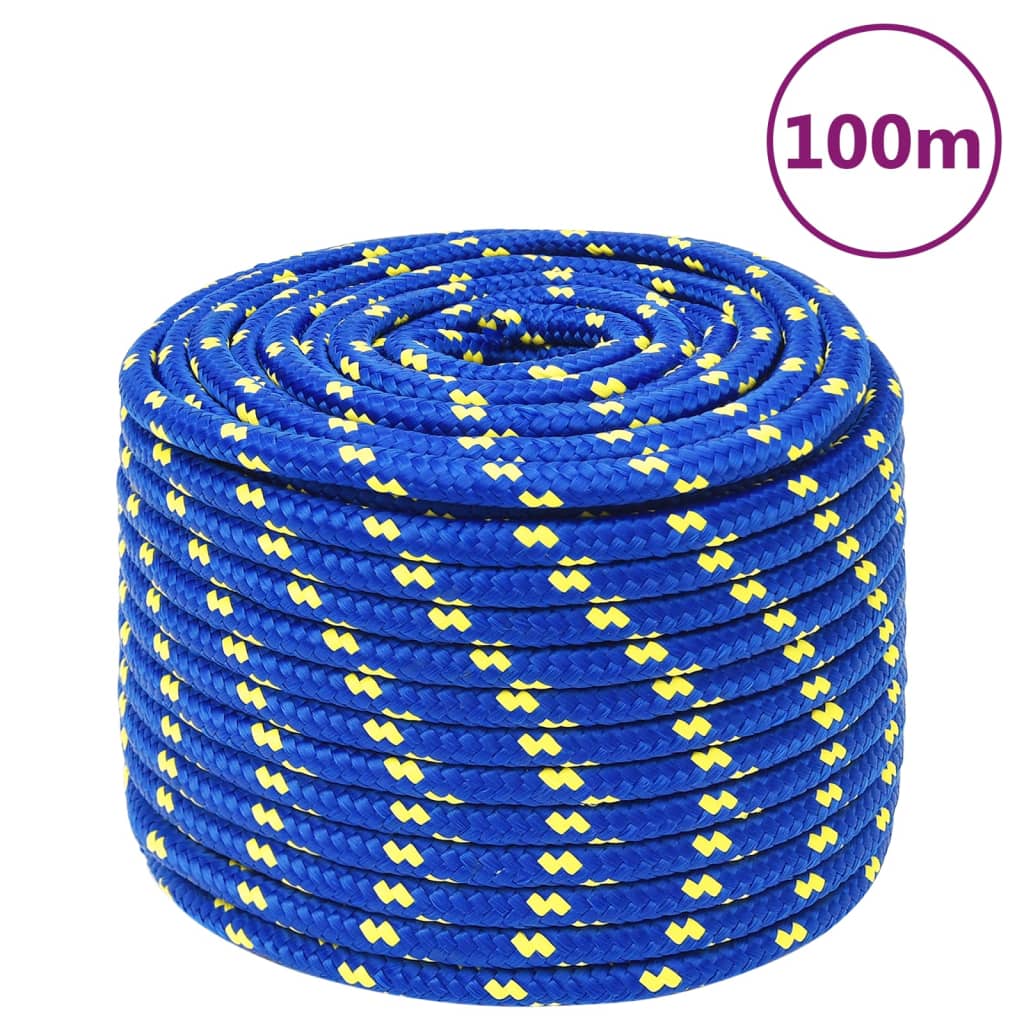 vidaXL Lodné lano modré 14 mm 100 m polypropylén