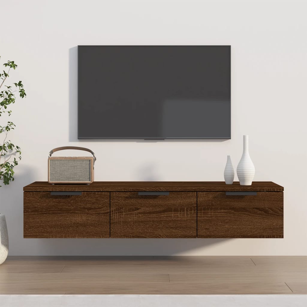vidaXL Nástenná skrinka hnedý dub 102x30x20 cm spracované drevo