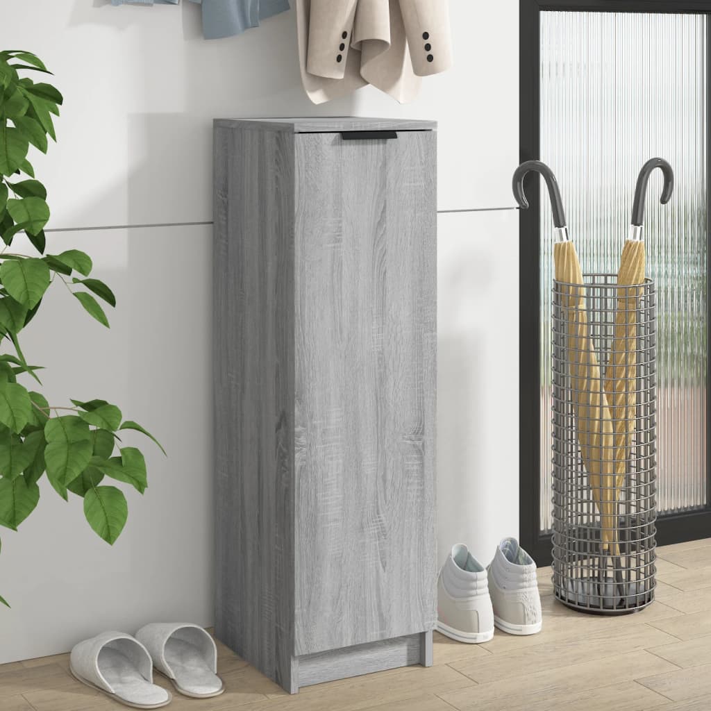 vidaXL Botník sivý dub sonoma 30x35x100 cm spracované drevo