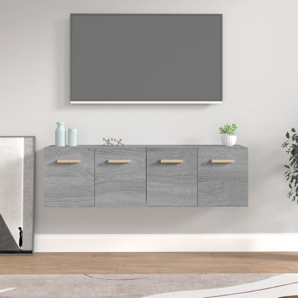 vidaXL Nástenné skrinky 2 ks sivé sonoma 60x36,5x35cm spracované drevo