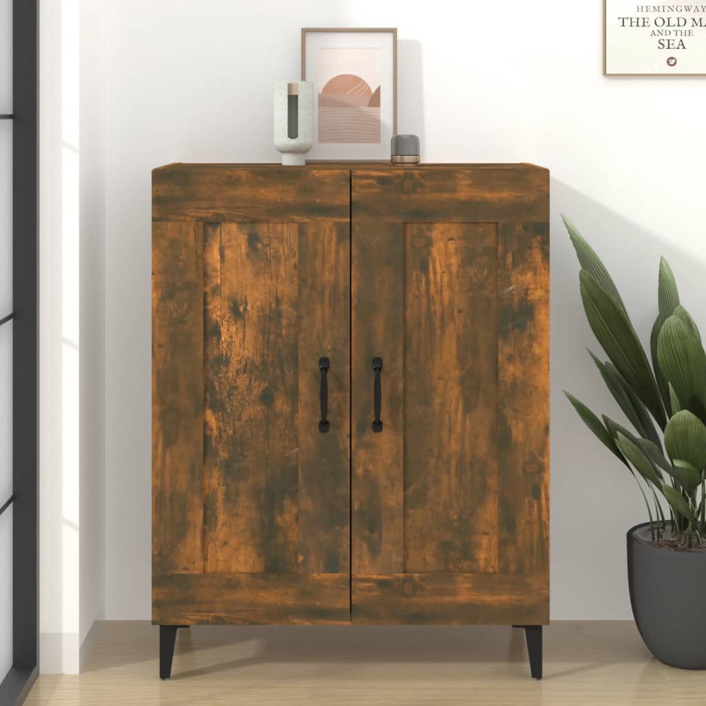 vidaXL Komoda dymový dub 69,5x34x90 cm kompozitné drevo