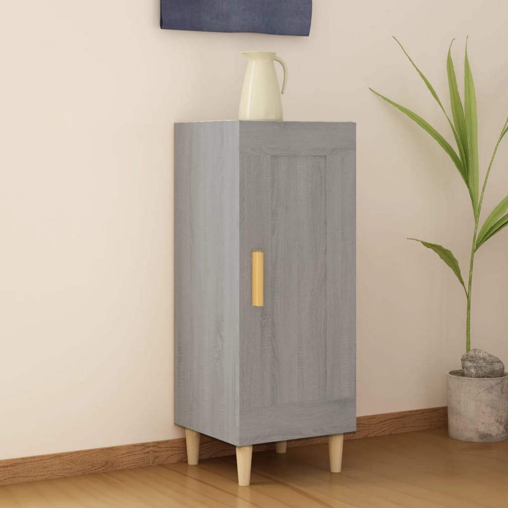 vidaXL Komoda sivý dub sonoma 34,5x34x90 cm spracované drevo