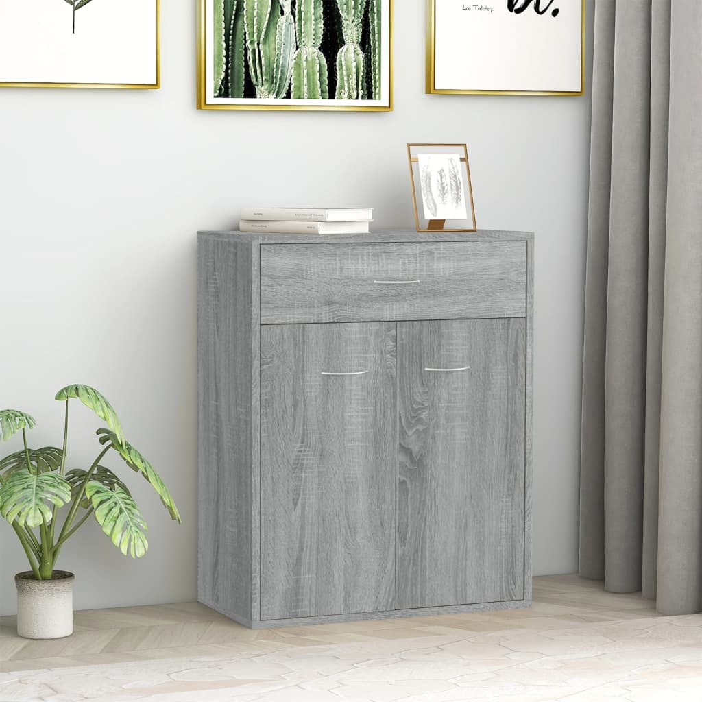 vidaXL Komoda sivý dub sonoma 60x30x75 cm spracované drevo