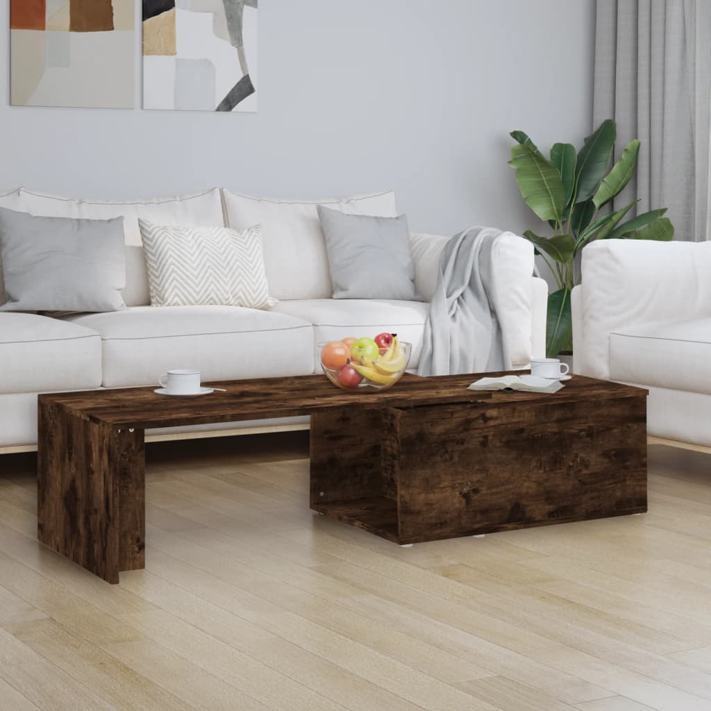 vidaXL Konferenčný stolík dymový dub 150x50x35 cm spracované drevo