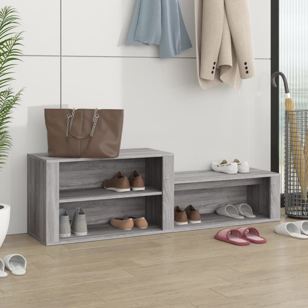 vidaXL Botník sivý dub sonoma 150x35x45 cm spracované drevo