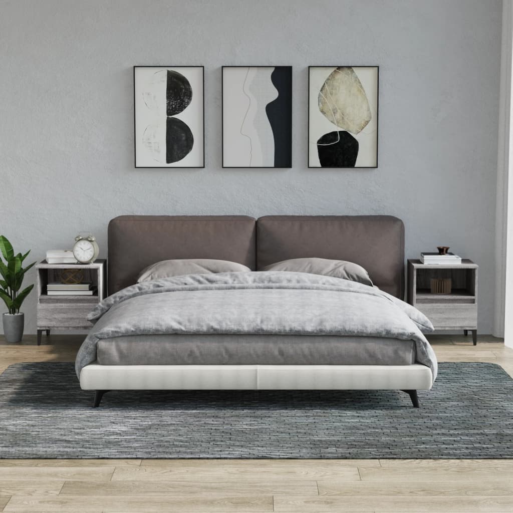 vidaXL Nočné stolíky 2 ks sivý dub sonoma 40x35x50 cm