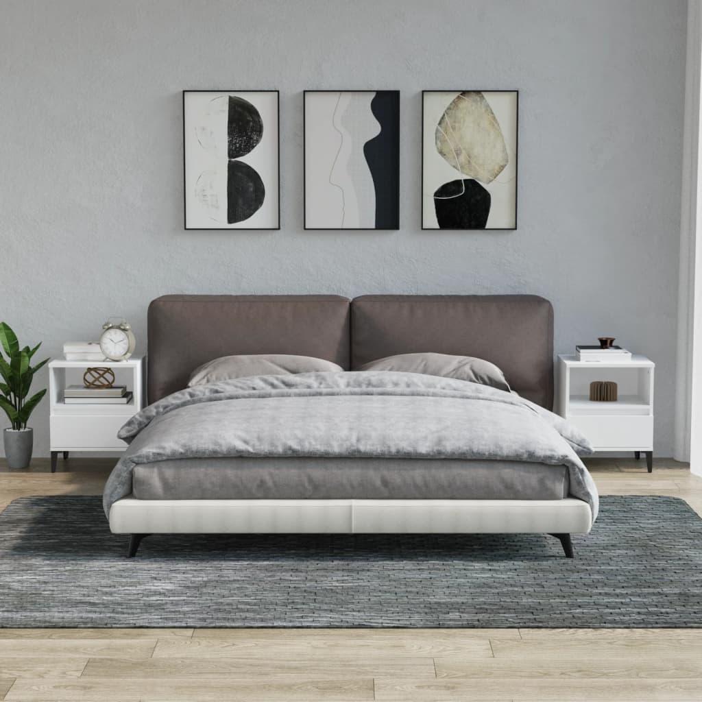 vidaXL Nočné stolíky 2 ks biele 40x35x50 cm